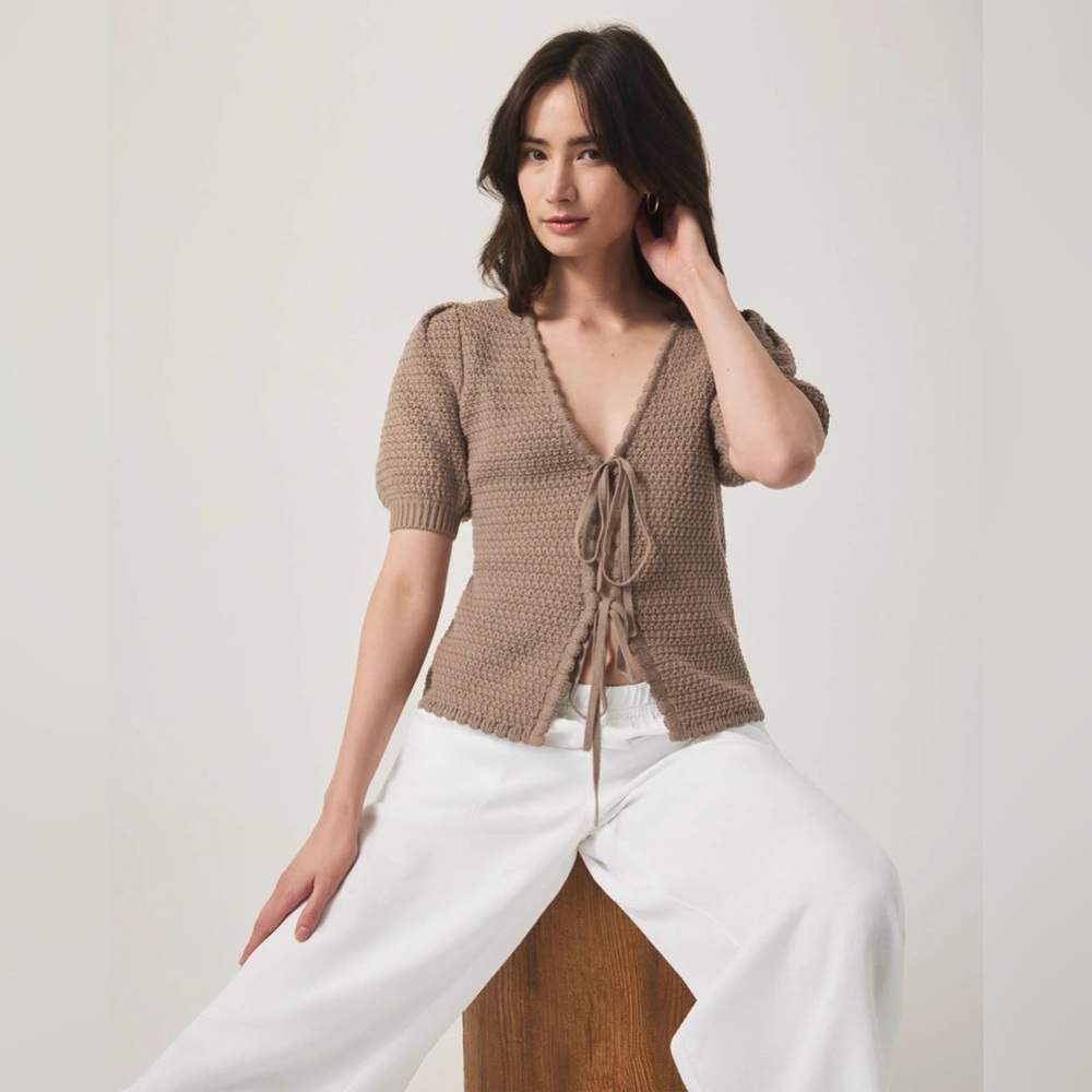 Splendid Beverley Tie-Front Sweater BNWT